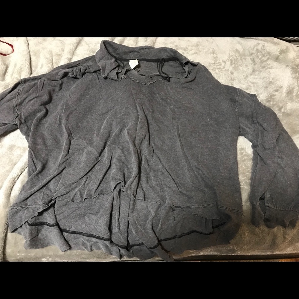 Free People Long Sleeve Cropped Top